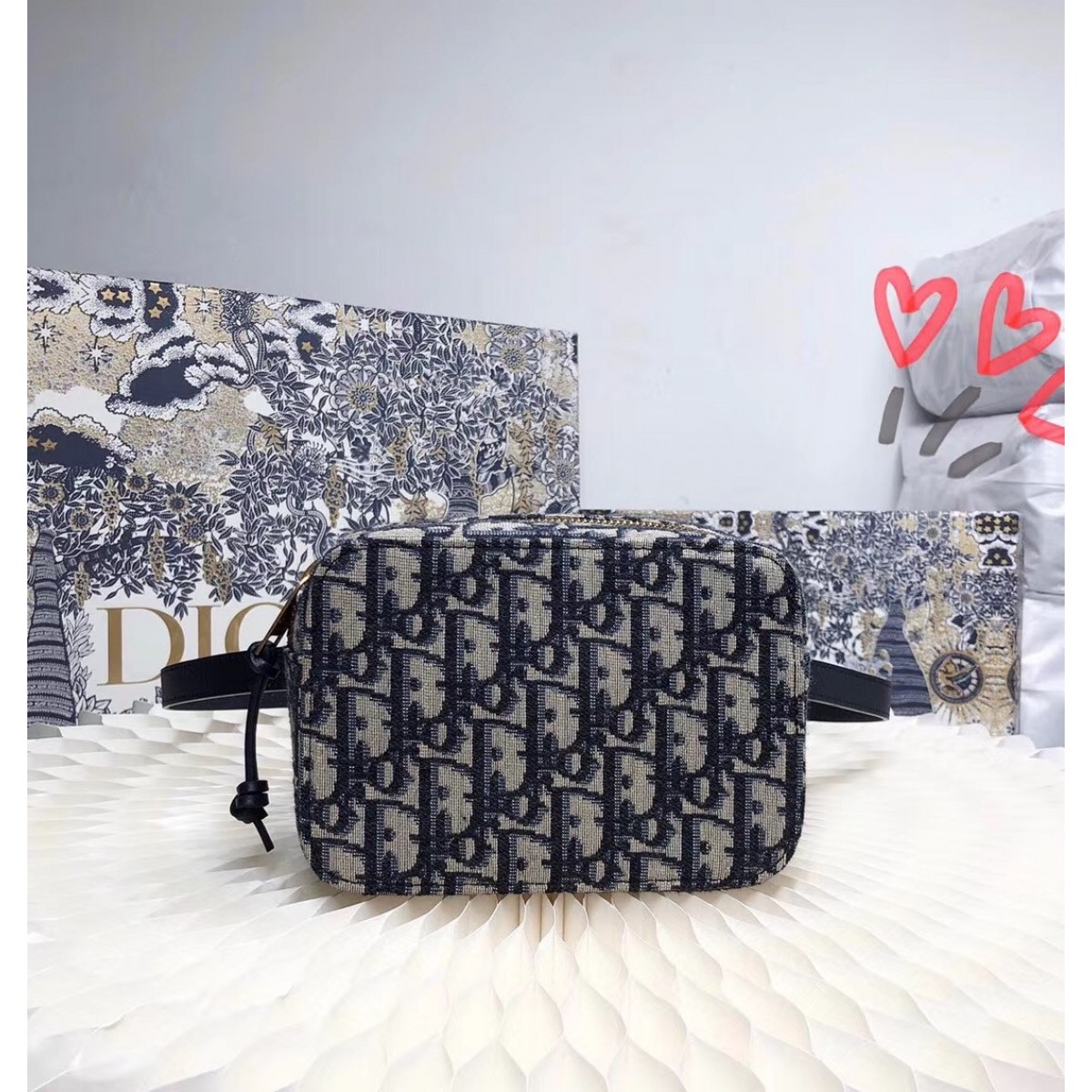 Dior Belt Pouch In Blue Oblique Canvas High Quality Replica