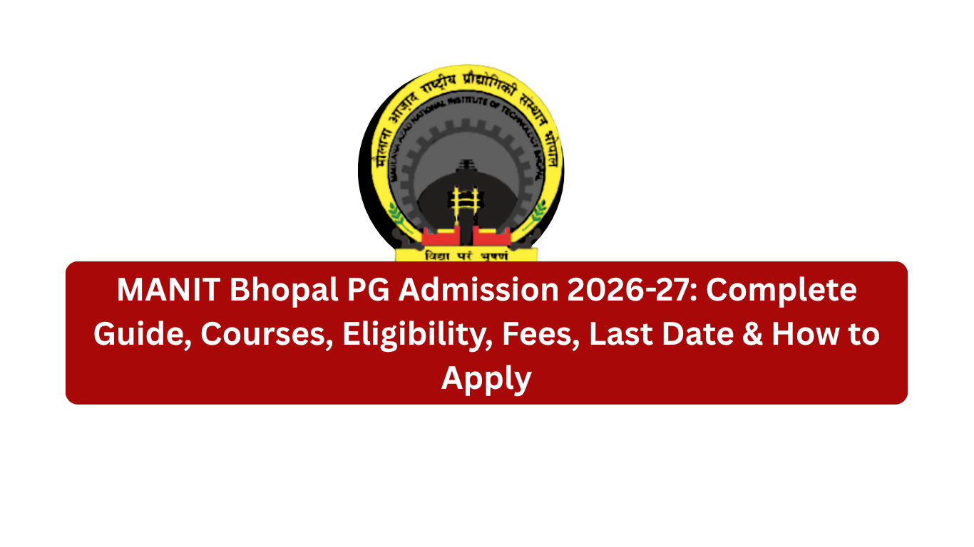 MANIT Bhopal PG Admission 2026-27
